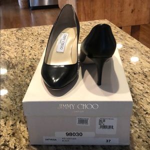 Jimmy Choo Vega black leather pumps